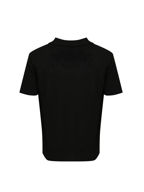 Polo in maglia di misto viscosa e cotone Nero ROBERTO COLLINA | 261MYA1602409